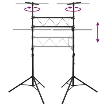 Light Stand Black 238x115x(180-300) cm - Steel | HipoMarket