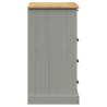 VIGO Grey Chest of Drawers - Solid Pine Wood 80x40x76 cm