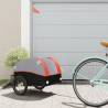 Bike Trailer Black and Orange 30 kg Iron Colour orange Size 123 x 52 x 53 cm 