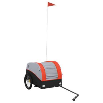 Bike Trailer Black and Orange - 30 kg Iron for Heavy Goods