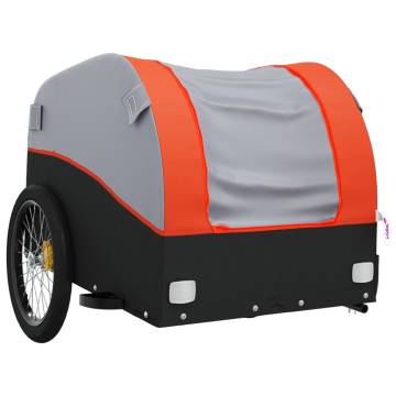 Bike Trailer Black and Orange - 30 kg Iron for Heavy Goods