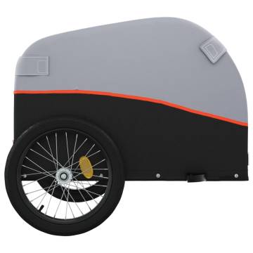 Bike Trailer Black and Orange - 30 kg Iron for Heavy Goods