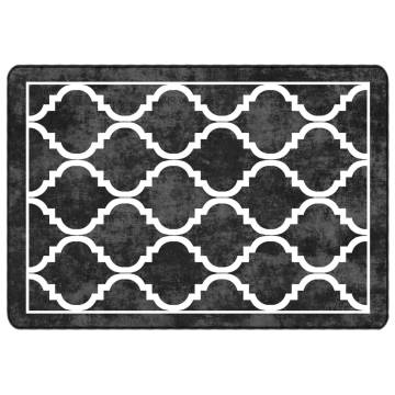 Washable Black & White Rug 120x180 cm - Anti Slip | Hipo Market