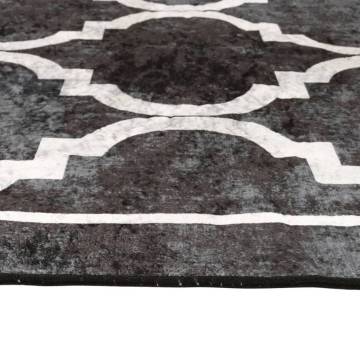 Washable Black & White Rug 120x180 cm - Anti Slip | Hipo Market