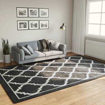 Washable Black and White Rug 190x300 cm - Anti Slip & Durable