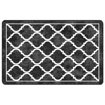 Washable Black and White Rug 190x300 cm - Anti Slip & Durable