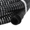 Suction Hose with Brass Connectors - 10m PVC Black - HiPoMarket