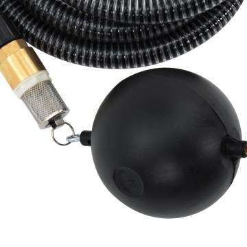 Suction Hose with Brass Connectors - 10m PVC Black - HiPoMarket