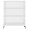 Stylish Highboard High Gloss White - 69.5x34x180 cm