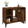 Sink Cabinet Smoked Oak 80x33x60 cm - Stylish Bathroom Storage