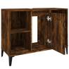 Sink Cabinet Smoked Oak 80x33x60 cm - Stylish Bathroom Storage