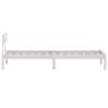 White Solid Wood Bed Frame 75x190 cm - Modern & Sturdy