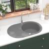 Granite Kitchen Sink Single Basin Oval Grey Colour oval grey Size single 