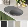 Granite Kitchen Sink Single Basin Oval Grey | Hipo Market