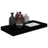 Stylish Floating Wall Shelves - High Gloss Black - 2 pcs