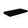 Stylish Floating Wall Shelves - High Gloss Black - 2 pcs