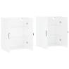 Wall Mounted Cabinets - High Gloss White 2 pcs | Hipomarket