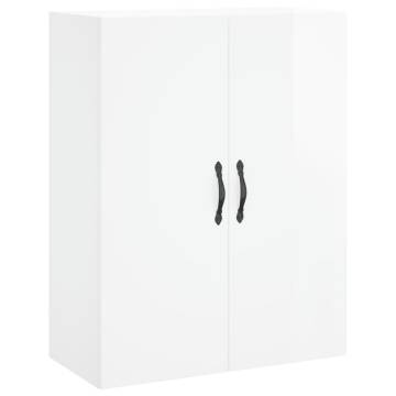 Wall Mounted Cabinets - High Gloss White 2 pcs | Hipomarket