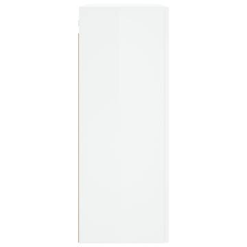 Wall Mounted Cabinets - High Gloss White 2 pcs | Hipomarket