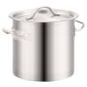 3 Piece Stainless Steel Stock Pot Set - 50/21/6 L | Hipomarket