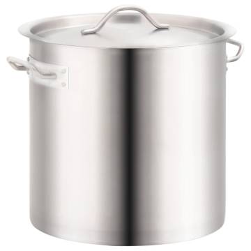 3 Piece Stainless Steel Stock Pot Set - 50/21/6 L | Hipomarket