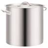 3 Piece Stainless Steel Stock Pot Set - 50/21/6 L | Hipomarket