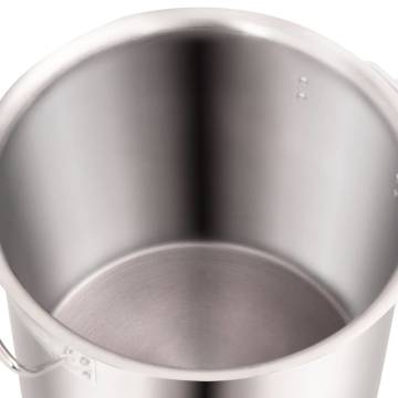 3 Piece Stainless Steel Stock Pot Set - 50/21/6 L | Hipomarket