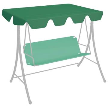 Replacement Canopy for Garden Swing - Green 150/130x105/70 cm