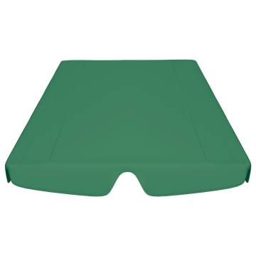 Replacement Canopy for Garden Swing - Green 150/130x105/70 cm