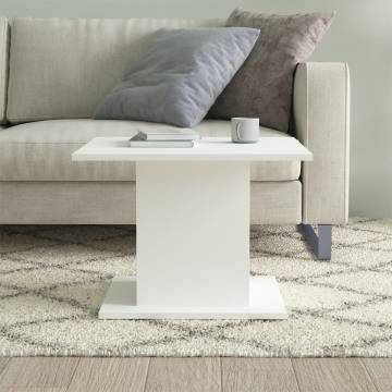 Elegant White Coffee Table - 55.5x55.5x40 cm | HipoMarket