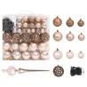 Gold Pre-lit Christmas Tree with Ball Set - 210 cm | HipoMarket