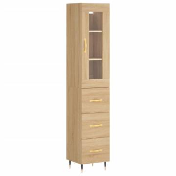 Stylish Highboard Sonoma Oak - 34.5x34x180 cm | Hipomarket