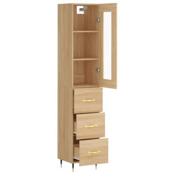 Stylish Highboard Sonoma Oak - 34.5x34x180 cm | Hipomarket