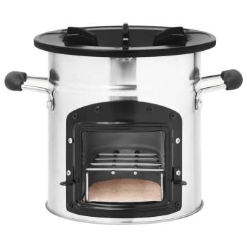 Camping Wood Stove - 45.5x33x25.5 cm Stainless Steel