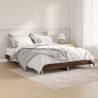 Bed Frame Brown Oak 140x190 cm Engineered Wood Colour brown oak Size 140 x 190 cm 