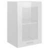 Hanging Glass Cabinet High Gloss White - 40x31x60 cm