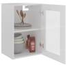 Hanging Glass Cabinet High Gloss White - 40x31x60 cm