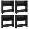 Wall Shoe Cabinets - High Gloss Black - 4 pcs 60x18x60 cm