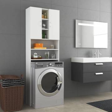 Washing Machine Cabinet White - Stylish Storage Solution