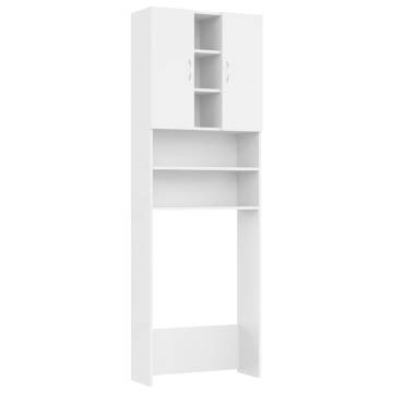 Washing Machine Cabinet White - Stylish Storage Solution