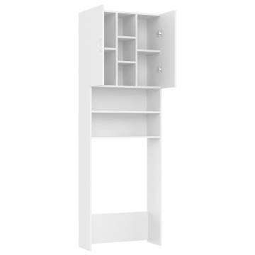 Washing Machine Cabinet White - Stylish Storage Solution