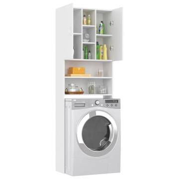 Washing Machine Cabinet White - Stylish Storage Solution