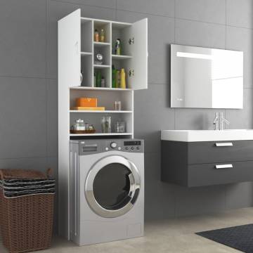 Washing Machine Cabinet White - Stylish Storage Solution