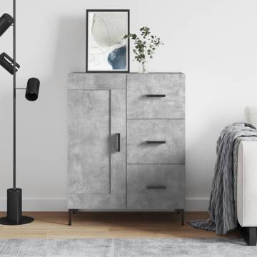 Concrete Grey Sideboard 69.5x34x90 cm - Stylish Storage Solution