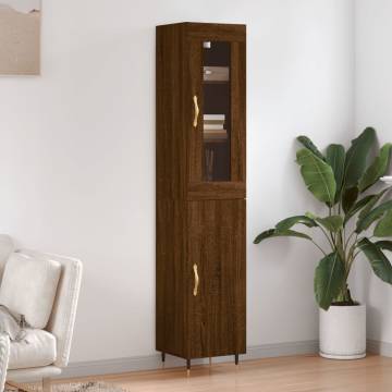 Highboard Brown Oak - Stylish Storage Solution | HipoMarket