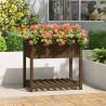 Planter with Shelf Honey Brown 82.5x54x81 cm Solid Wood Pine Colour honey brown Size 82.5 x 54 x 81 cm Quantity in Package 1 