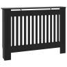 Stylish Black Radiator Cover 112x19x81.5 cm MDF - Hipomarket