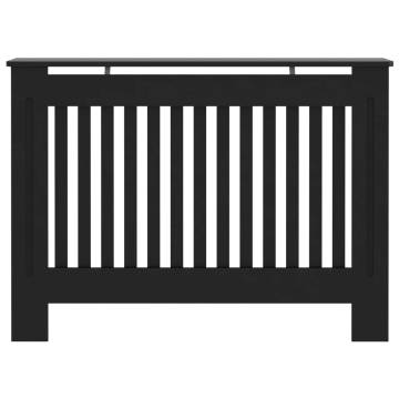 Stylish Black Radiator Cover 112x19x81.5 cm MDF - Hipomarket