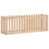 Garden Raised Bed with Fence Design - Solid Pine 200x50x70 cm