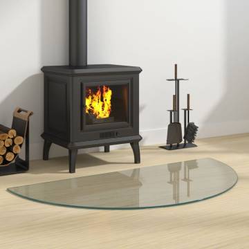 Fireplace Glass Plate Half Round 1000x500 mm - Durable & Stylish